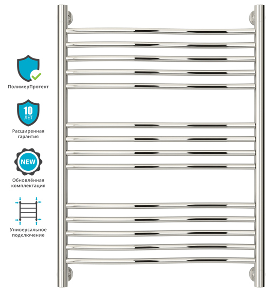 Полотенцесушитель водяной Сунержа Флюид+ 800x600